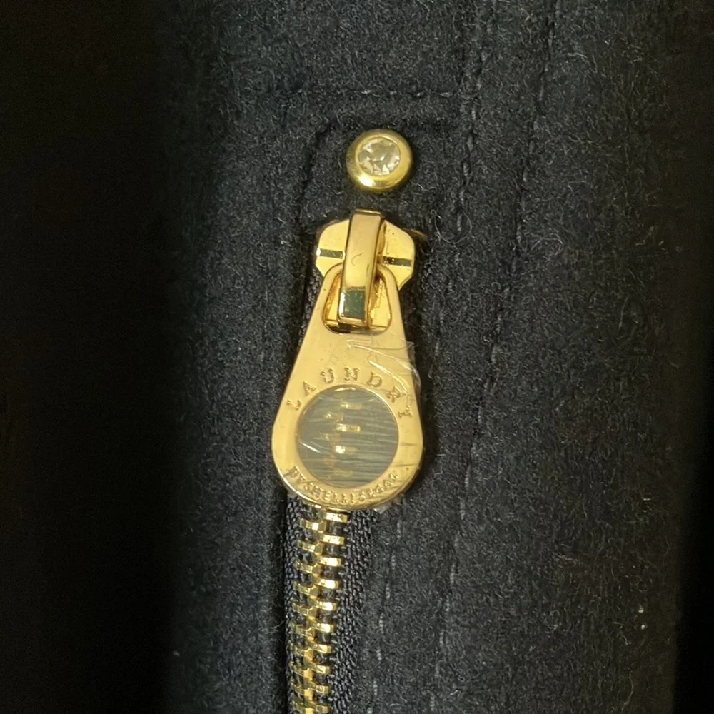 Laundry by Shelli Segal wool coat in dark navy - Picture 5 of 10